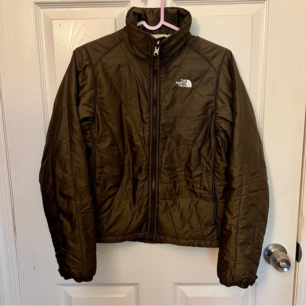 The North Face Brown quilted lightweight puff Jacket Jacket